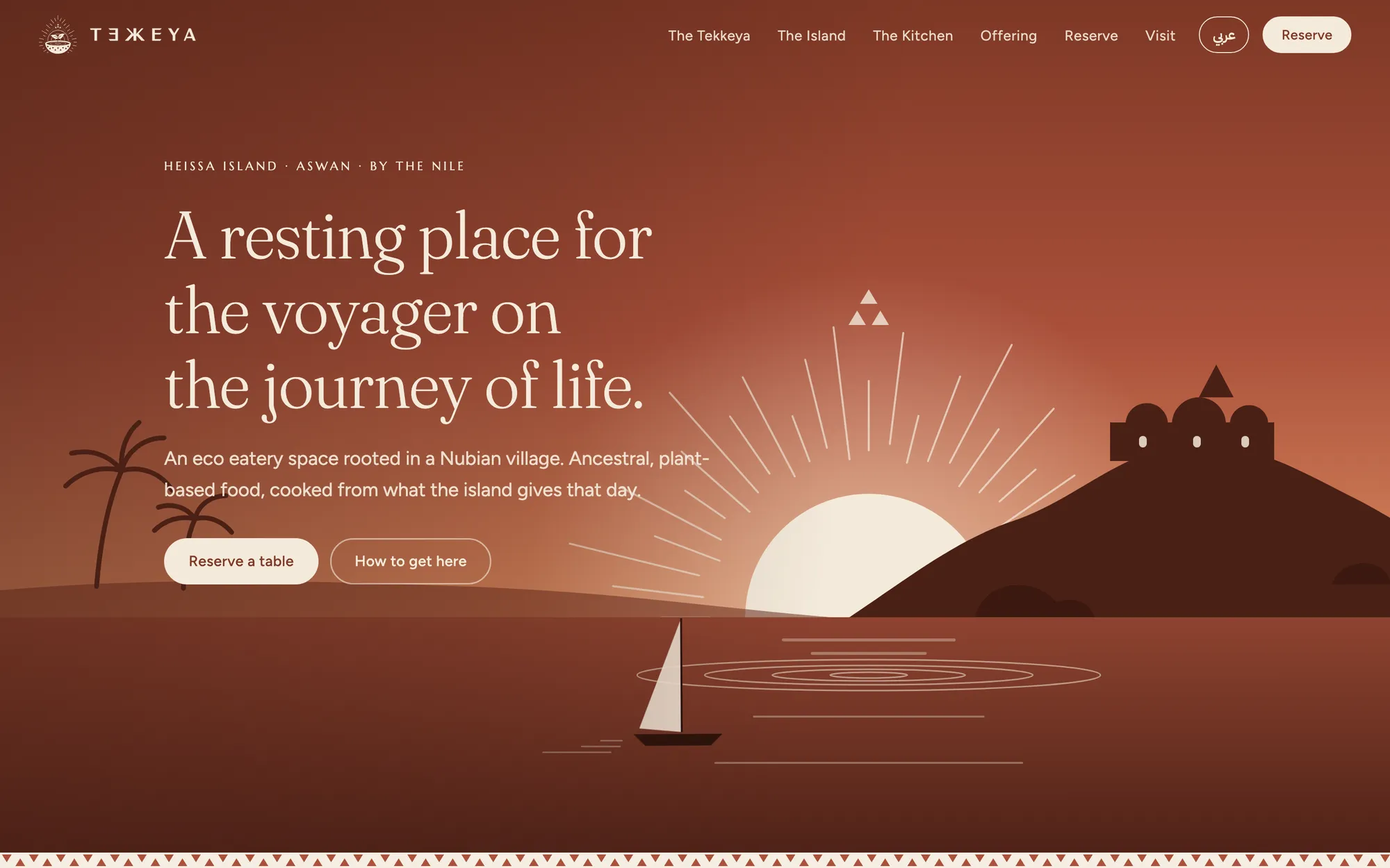 Tekkeya homepage: a resting place for the voyager on the journey of life